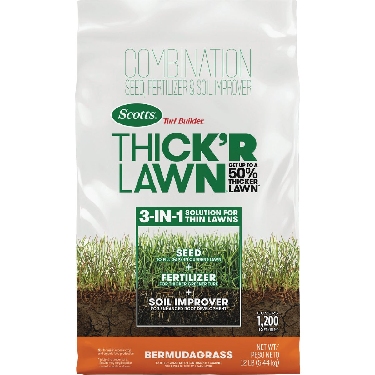 Scotts Turf Builder Thick 'R Lawn 12 Lb. Bermudagrass Display
