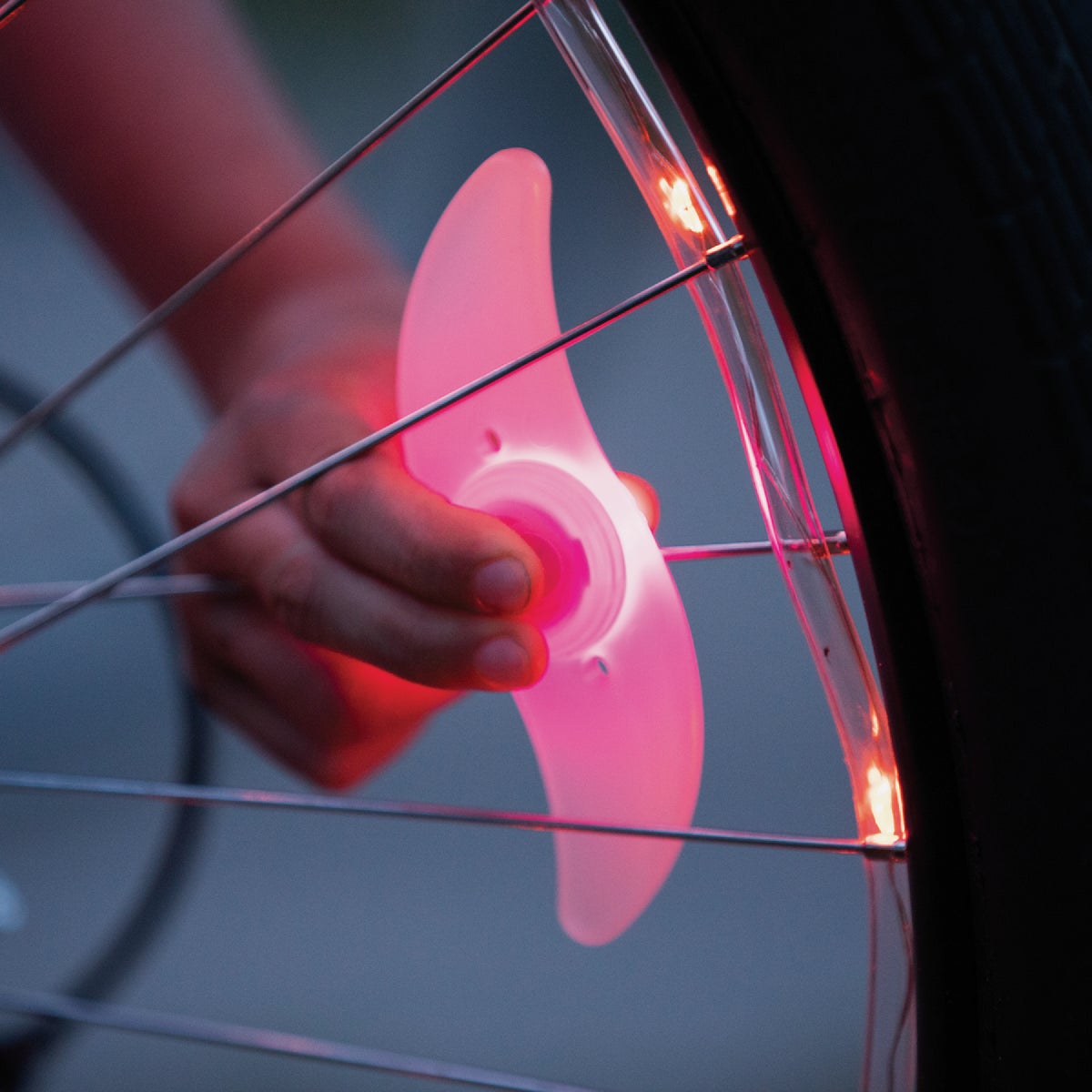 Spokebrightz Color Morphing Clip-On LED Bike Spoke Light