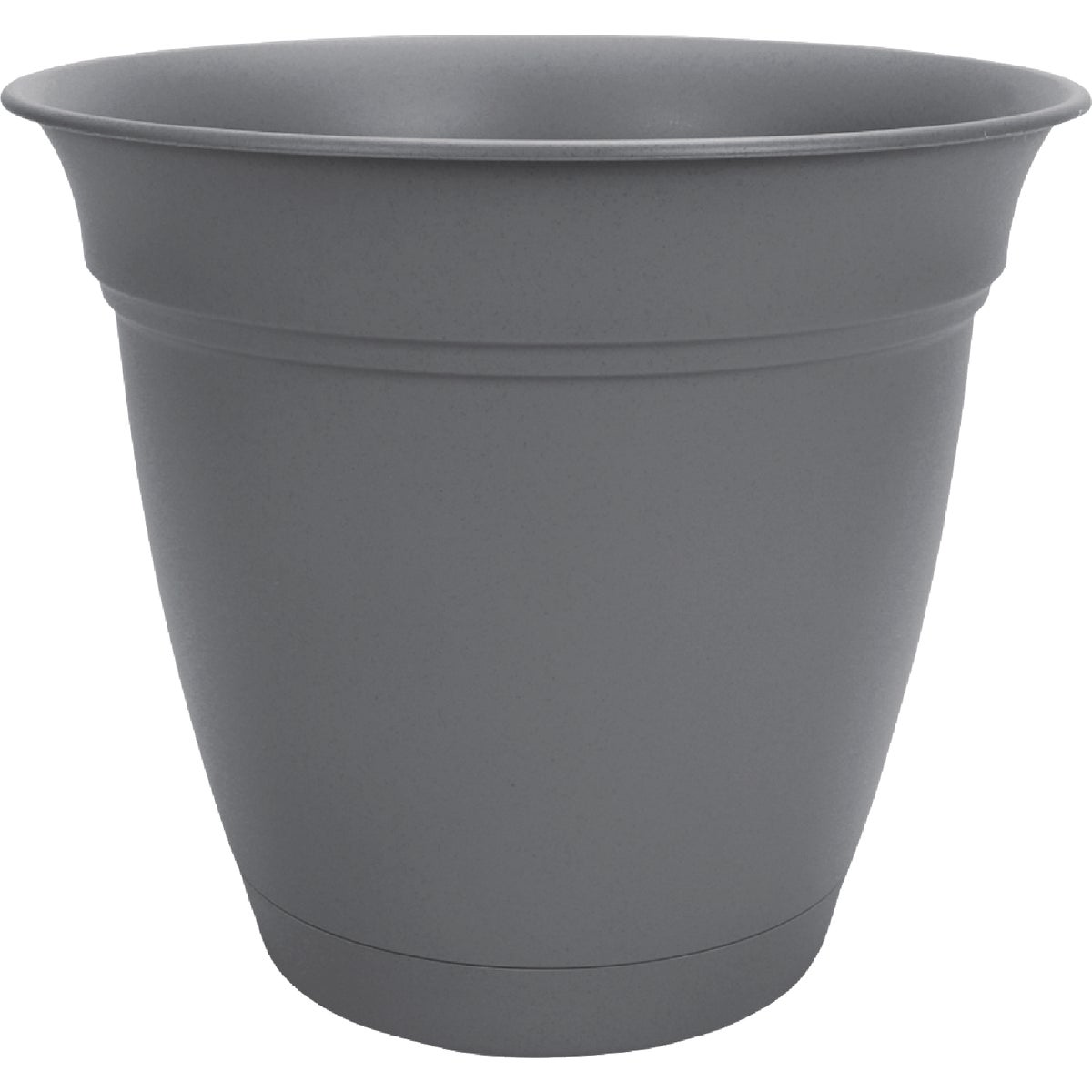 HC Companies Eclipse 20 In. Warm Gray Planter with Saucer