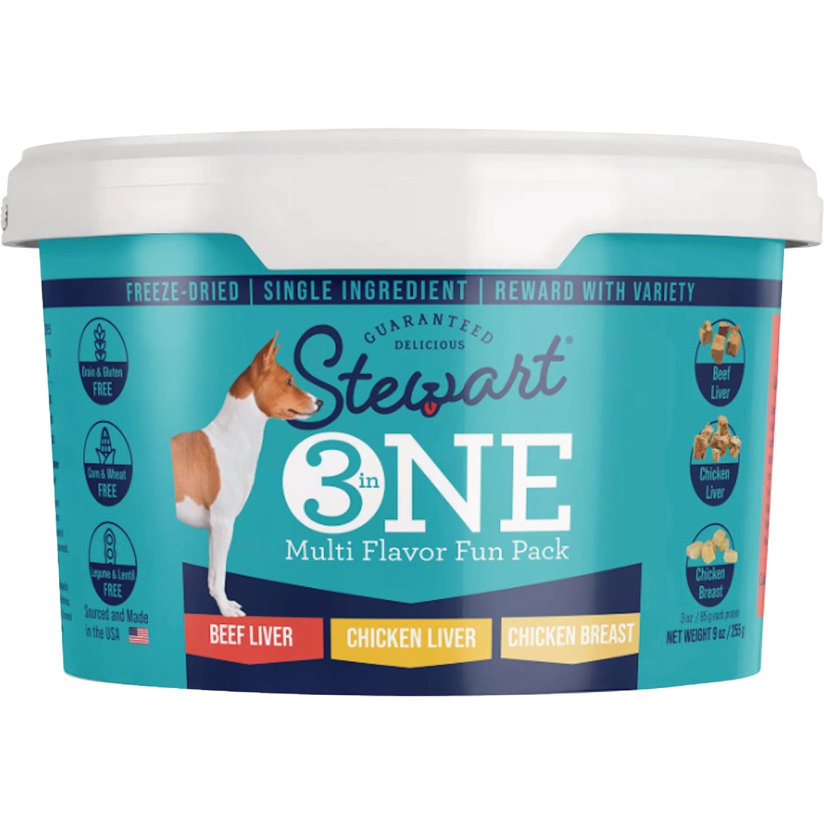 Stewart's 3-In-1 Multi Flavor Freeze Dried Dog Treats