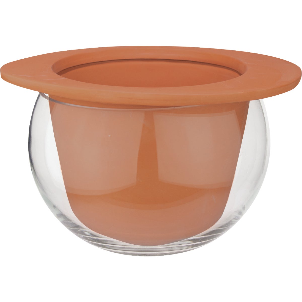 Syndicate Home and Garden 8.75 In. Terracotta & Glass Self-Watering Planter