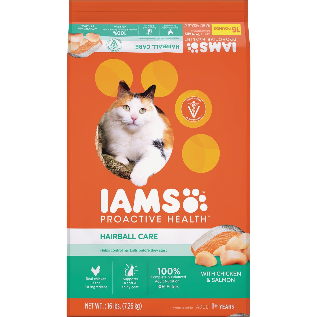 Iams Proactive Health Hairball Care 16 Lb. Chicken & Salmon Flavor Adult Dry Cat Food