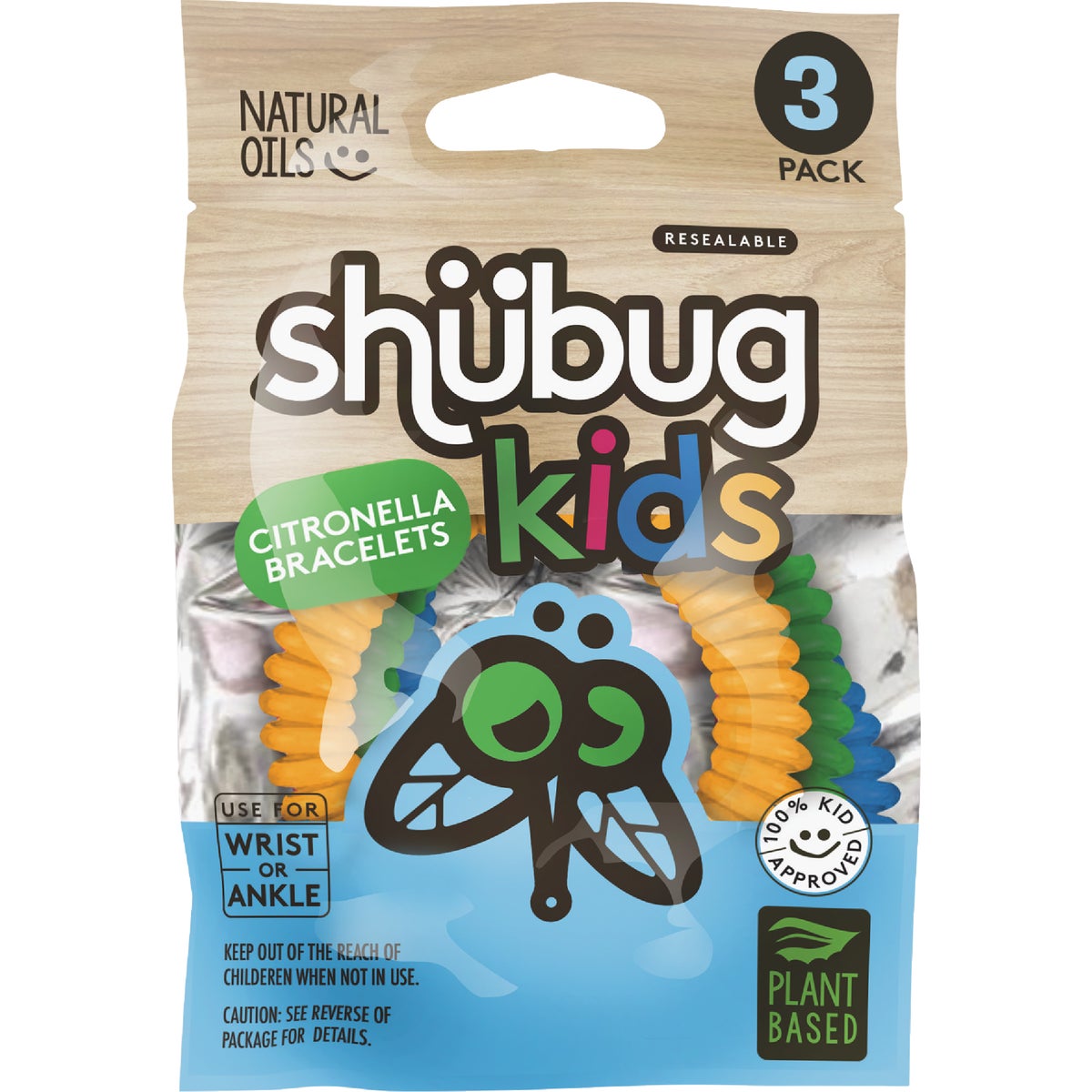 Shubug Kids Coil Bracelets Insect Repellent (3-Pack)