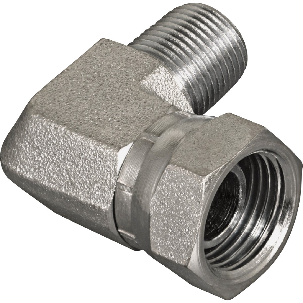 Apache 1/2 In. Male Pipe x 3/8 In. Female Pipe Swivel 90 Deg Hydraulic Hose Adapter