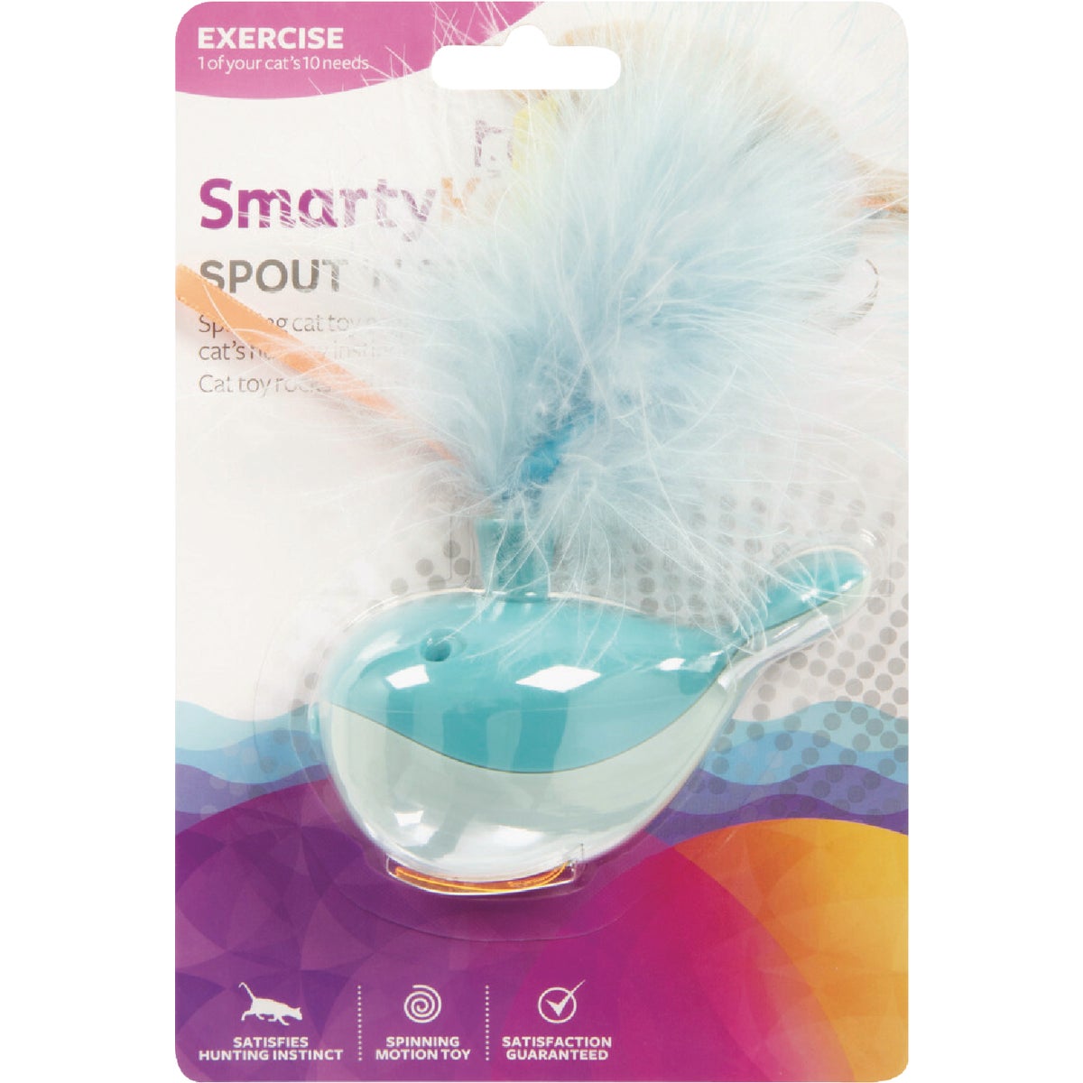 SmartyKat Spout 'N Spin Electronic Motion Whale Cat Toy