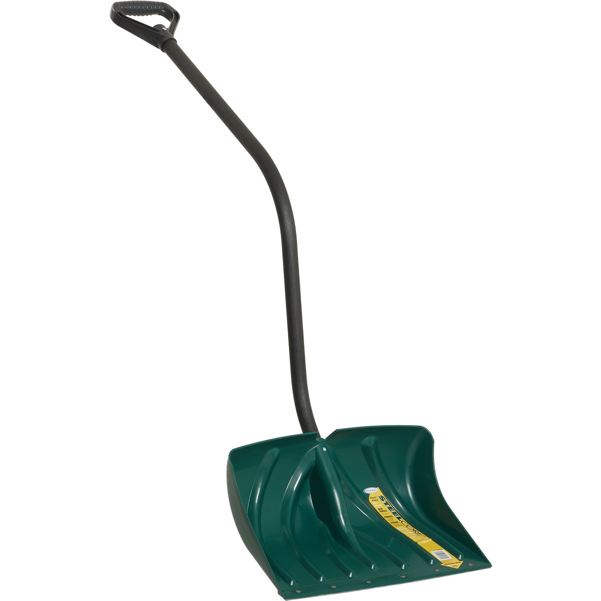 Suncast Steel Core Ergonomic Snow Shovel & Pusher With Steel Wear Strip