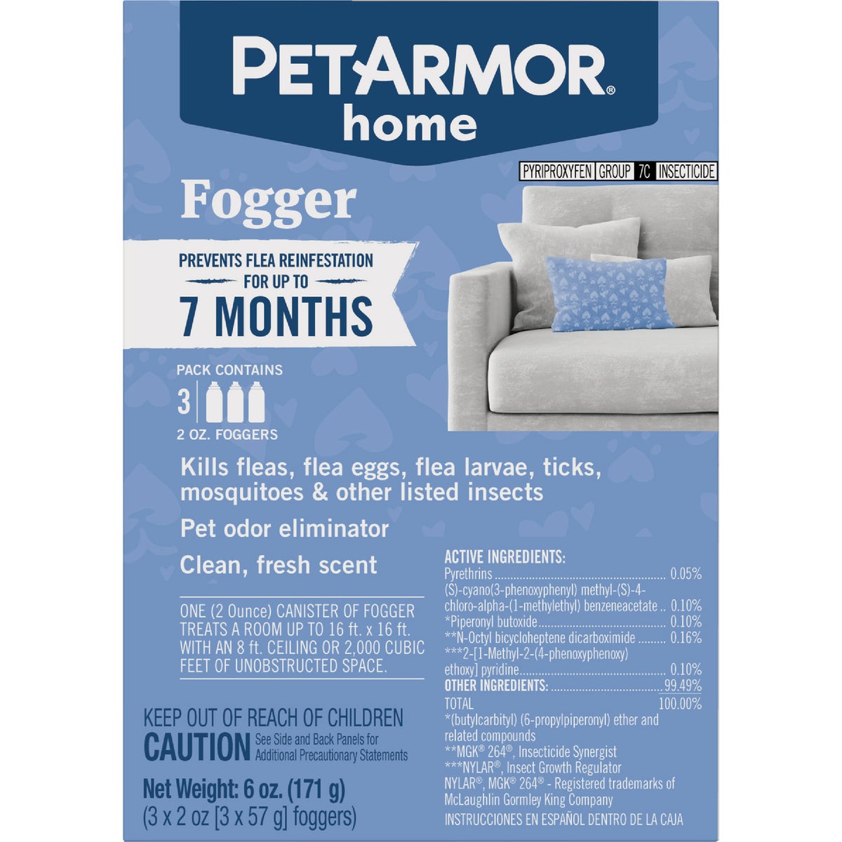 PetArmor Home 2 Oz. Flea & Tick Fogger (3-Pack)