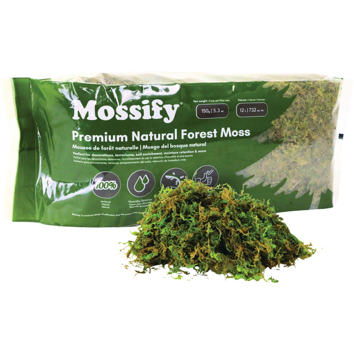Mossify 5.3 Oz. Premium Natural Forest Moss