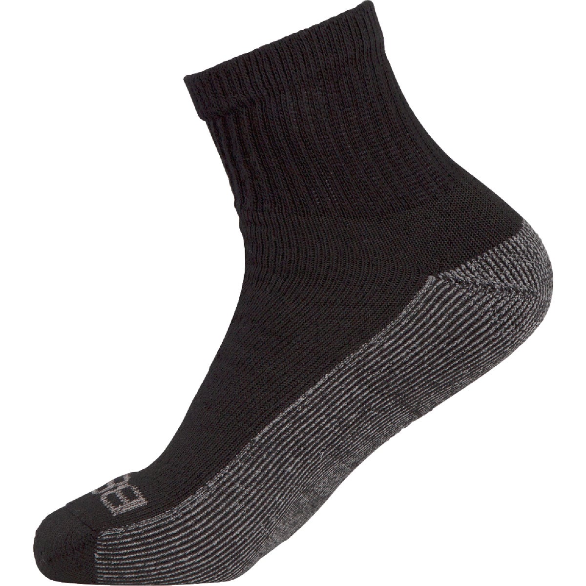 Berne Men's 6 to 12 Gray Everyday Work Quarter Socks (3-Pack)