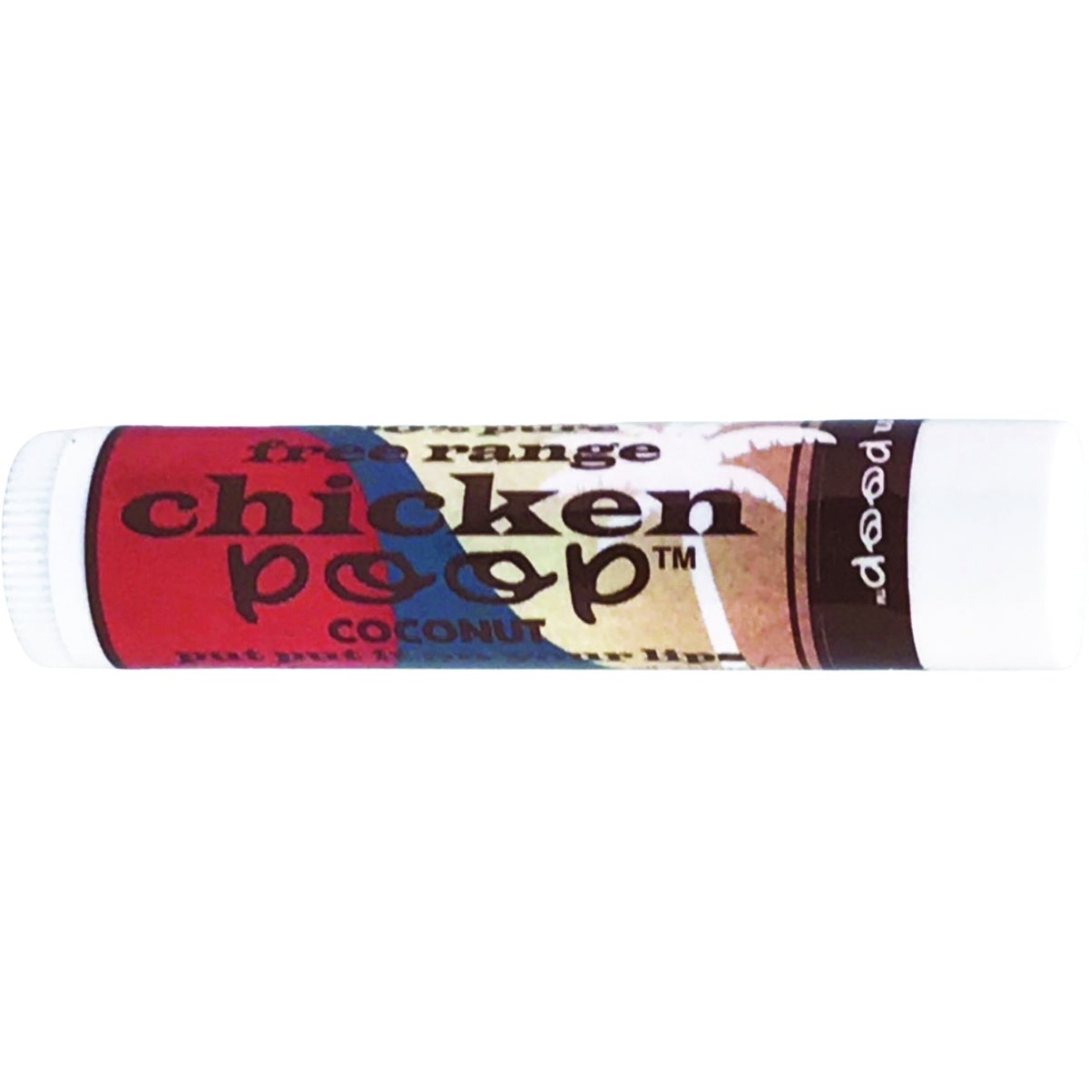 Chicken Poop Coconut 0.15 Oz. All-Natural Lip Moisturizer Display (24-Count)