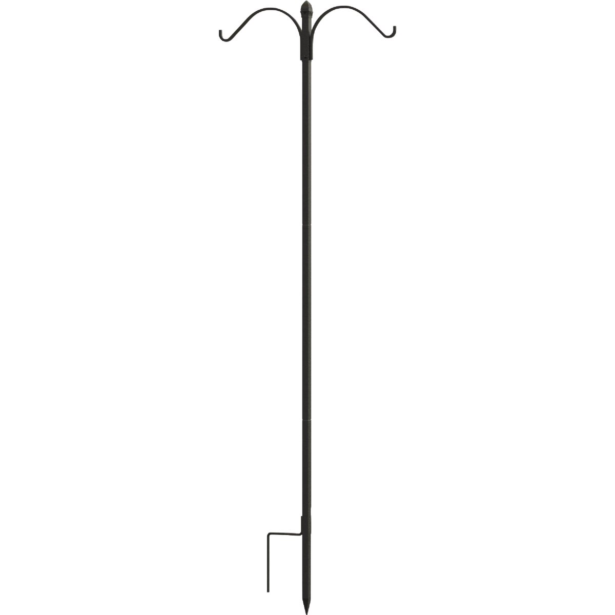 Panacea 84 In. Black Powder Coated Steel Double Shepherd Hook