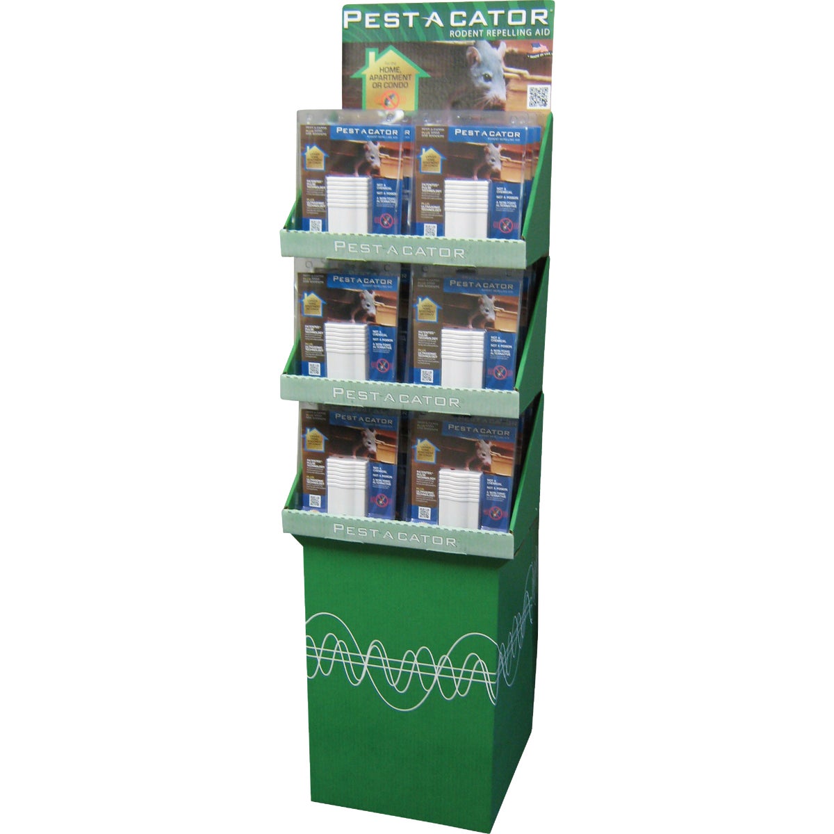 Pest A Cator Ultrasonic & Electromagnetic 2000 Sq. Ft. Coverage 110V Electronic Pest Repellent Display (18-Count)