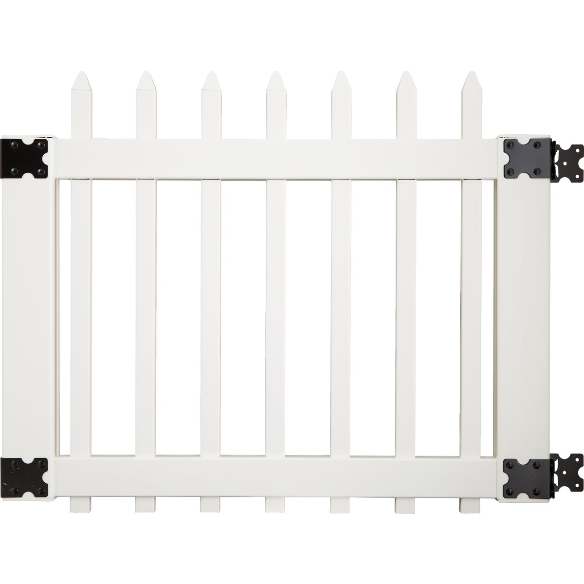 41-1/2 In. W. x 3 Ft. H. Spaced White Vinyl Picket Gate