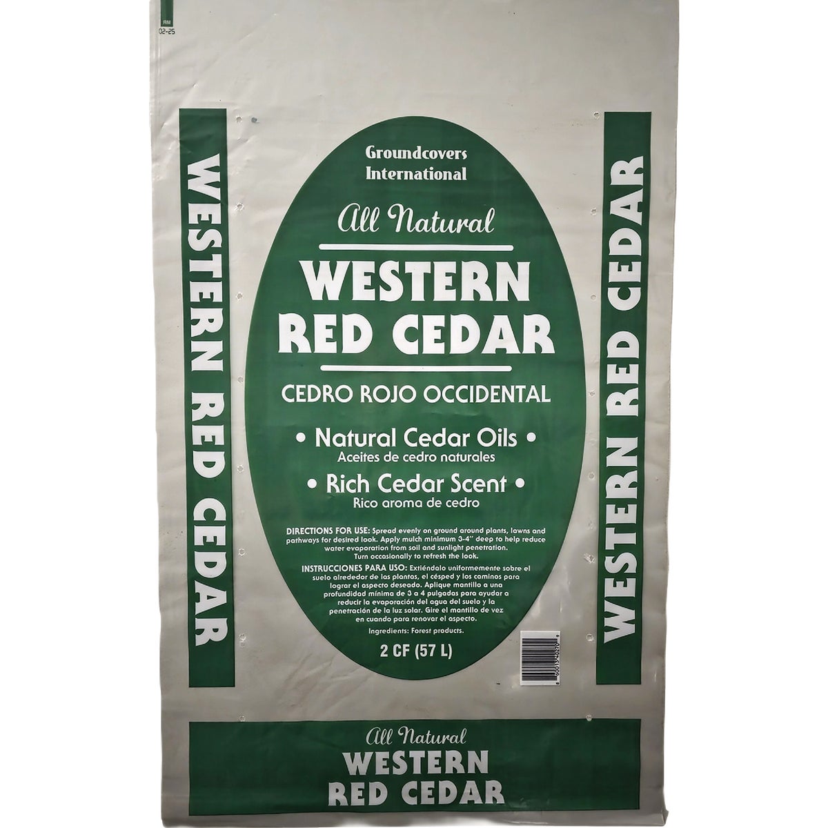 Groundcovers International 2 Cu. Ft. Shredded Western Red Cedar Mulch