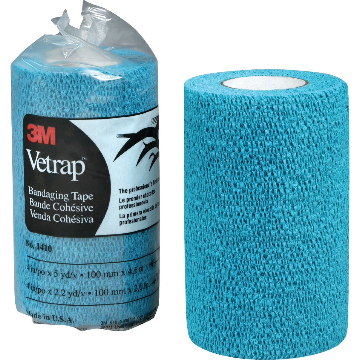 3M Vetrap 4 In. x 5 Yd. Blue Bandaging Wrap