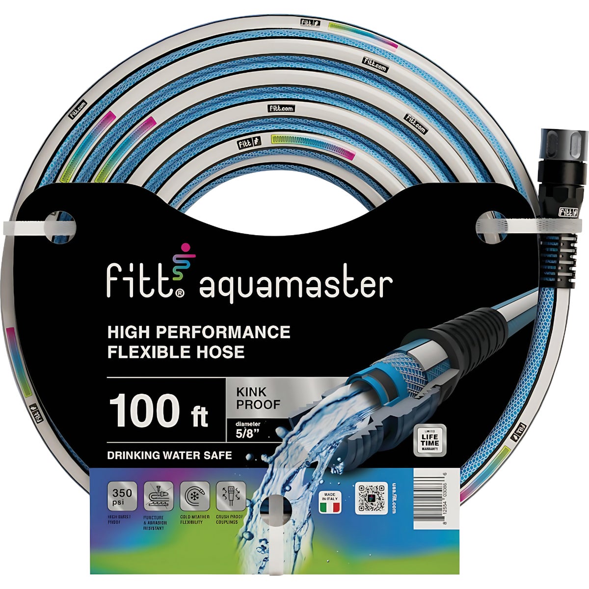 Fitt Aquamaster 5/8 In. x 100 Ft. Hybrid Garden Hose