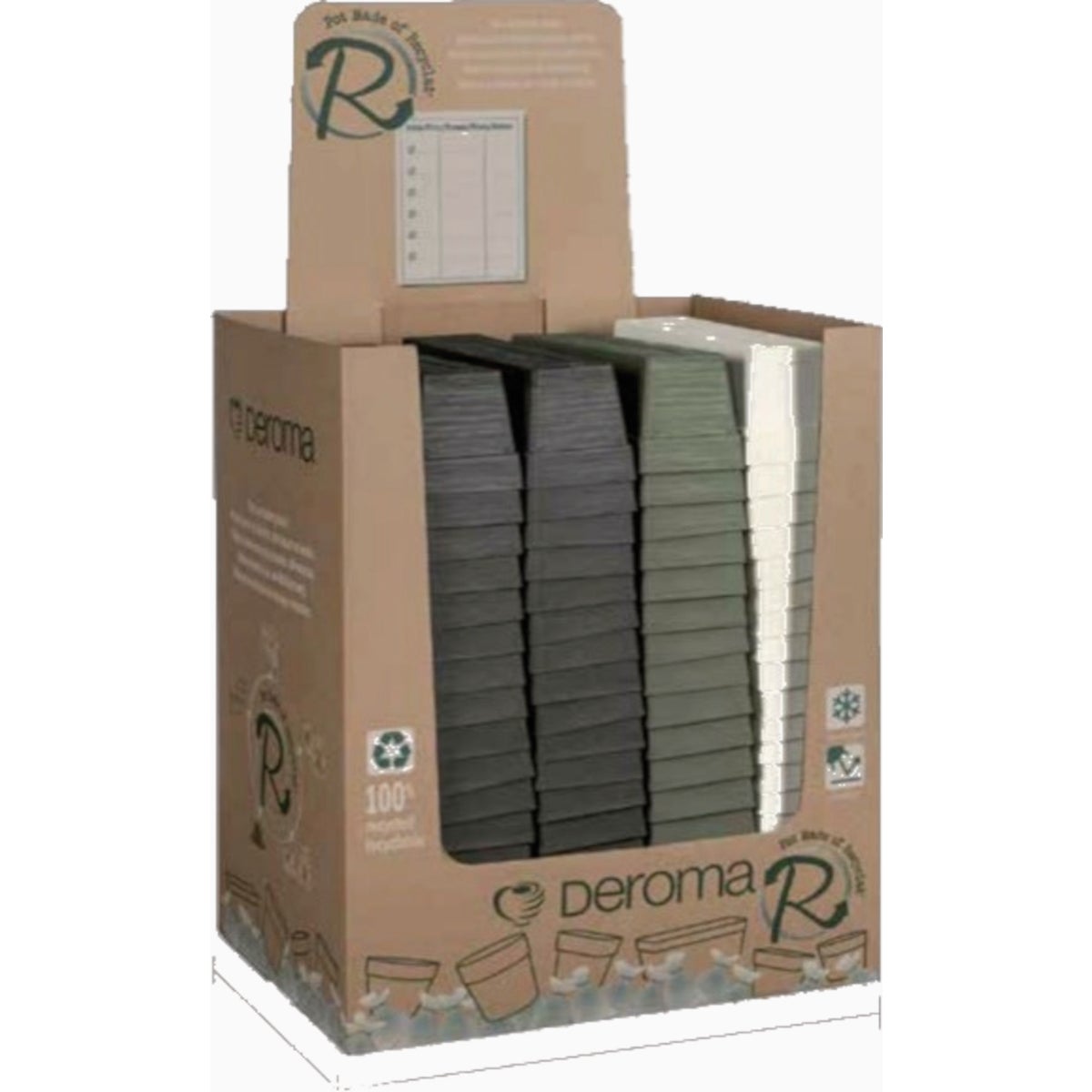 Deroma Save 19.3 In. Plastic Windowbox Mini Planter Display (80-Piece)