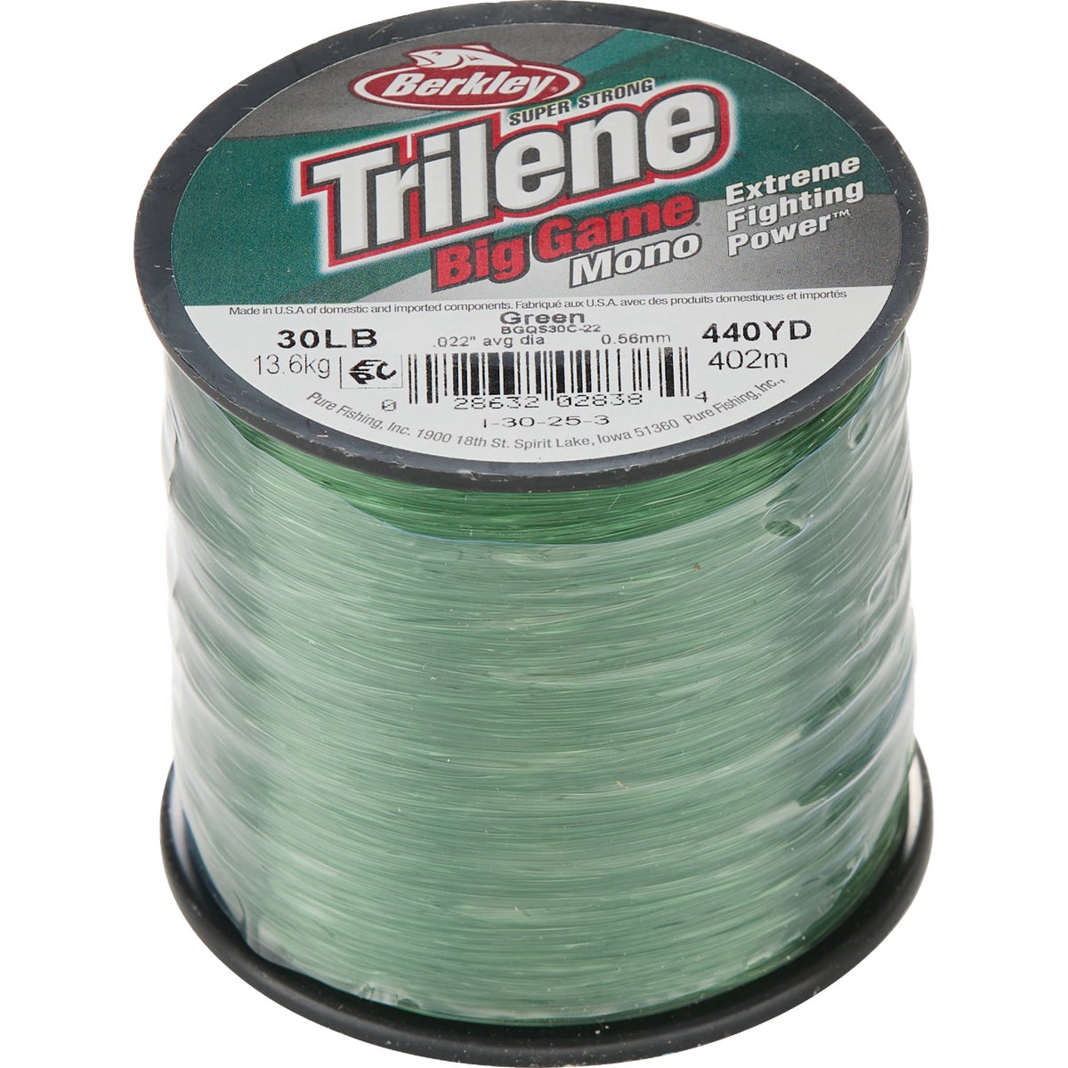 Berkley Trilene Big Game 30 Lb. 440 Yd. Green Monofilament Fishing Line