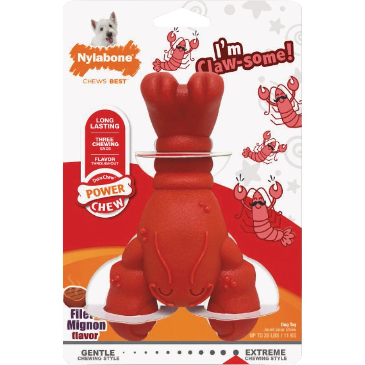 Nylabone Power Chew Medium Lobster Dog Toy