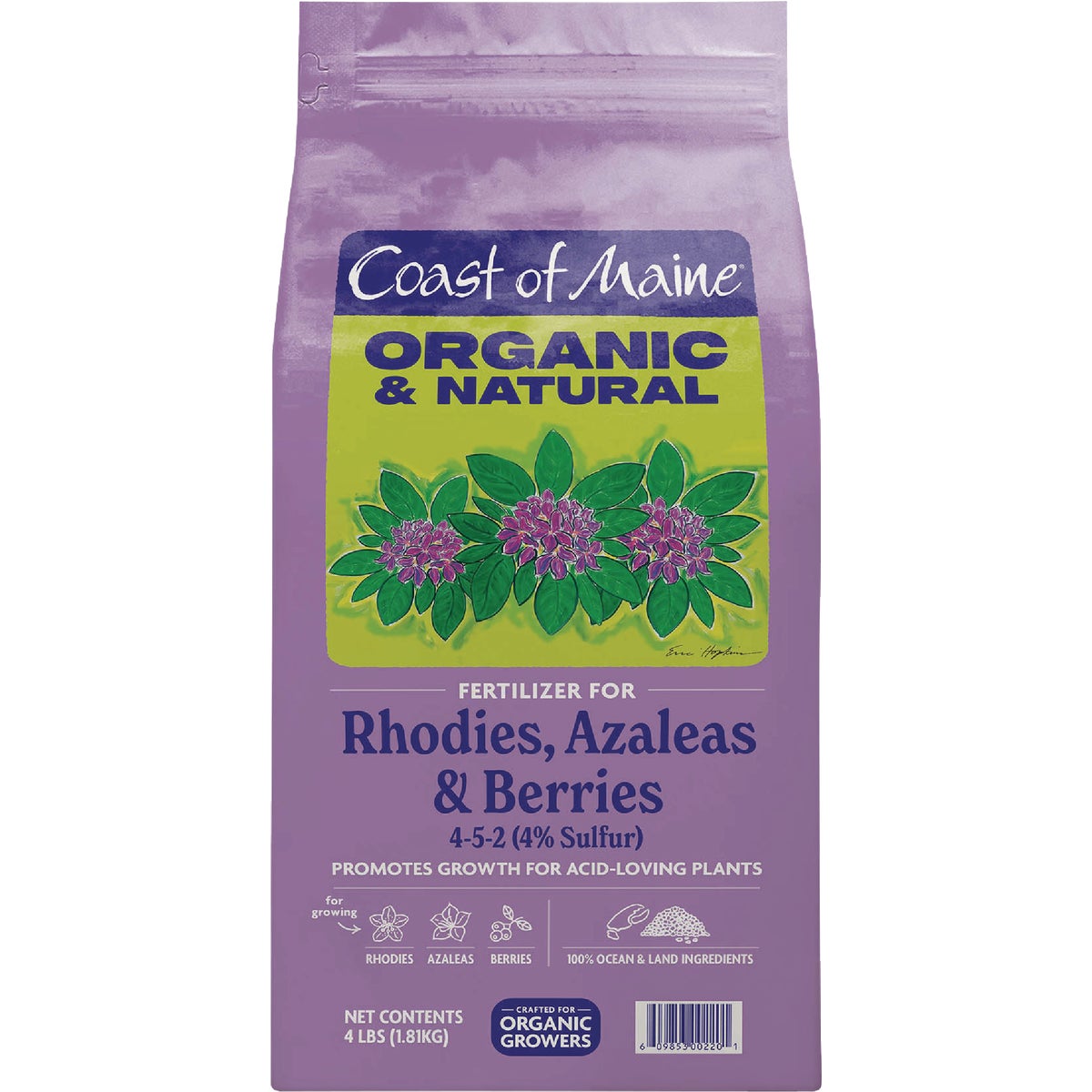 Coast of Maine 4 Lb. Organic & Natural Rhodie, Azalea, & Berry Fertilizer