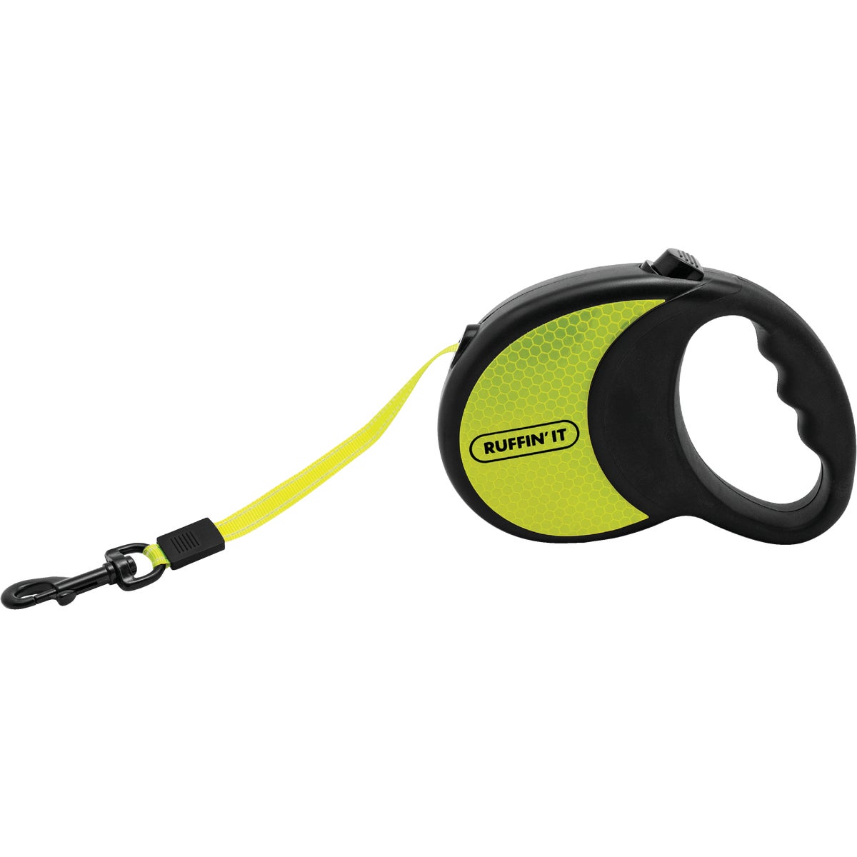 Westminster Pet Ruffin' it 10 Ft. Webbed Reflective Neon Yellow Up to 50 Lb. Dog Retractable Leash