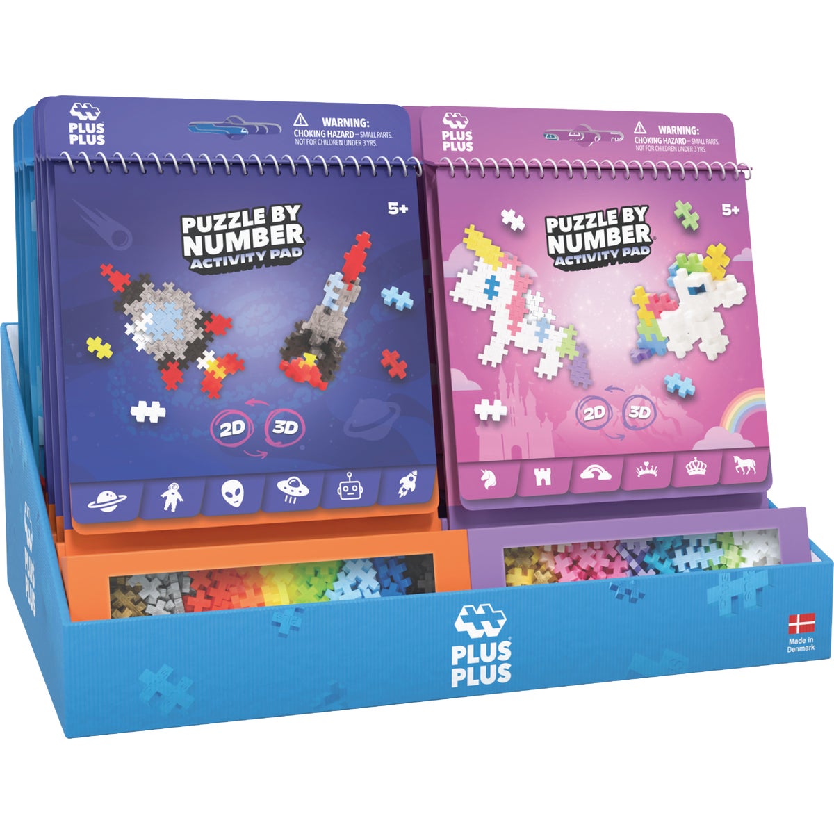 Plus-Plus USA Puzzle by Number Activity Pad Display Program (16-Piece)