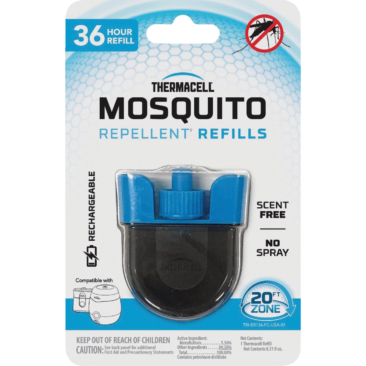 Thermacell 36 Hr. Rechargeable Mosquito Repellent Refill