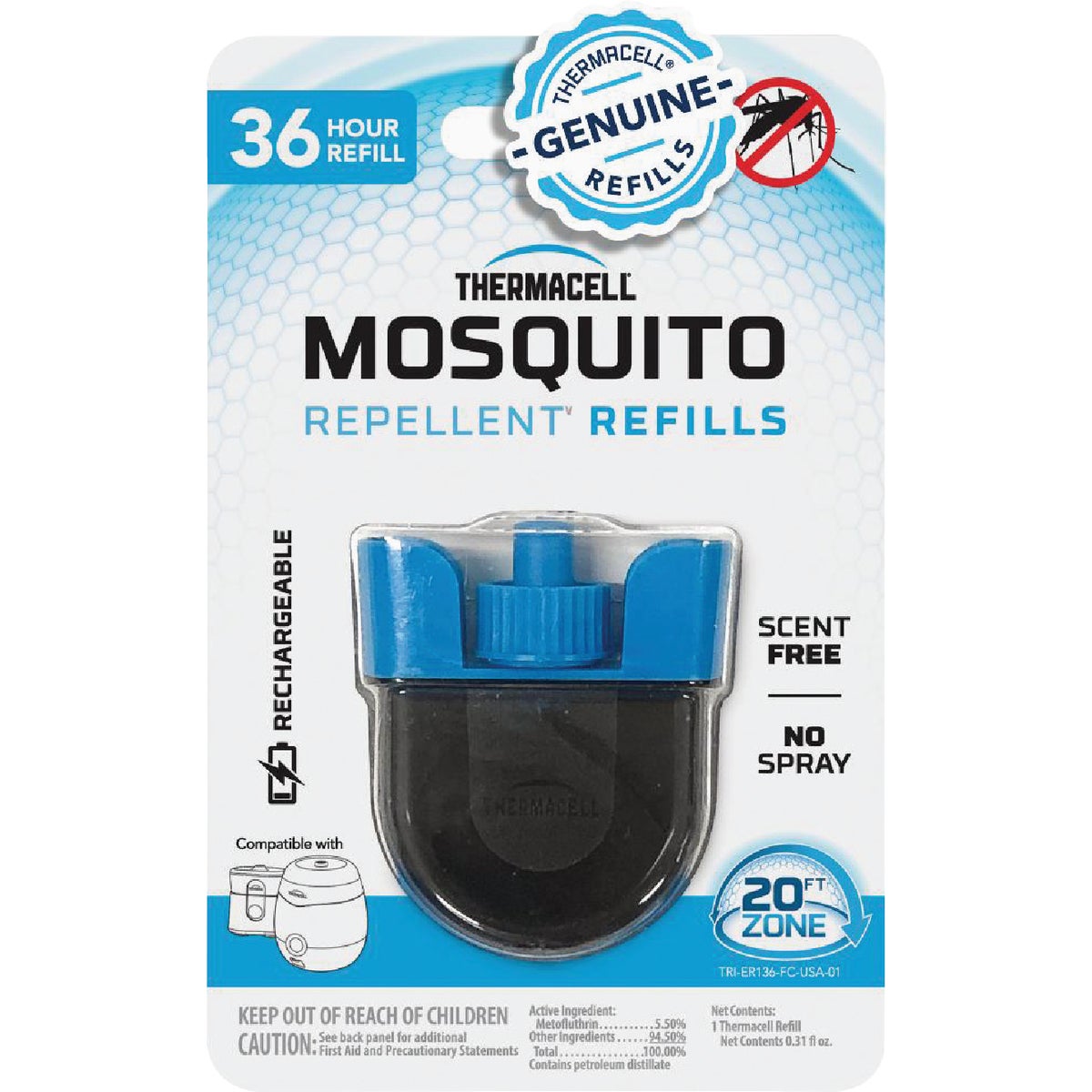 Thermacell 36 Hr. Rechargeable Mosquito Repellent Refill