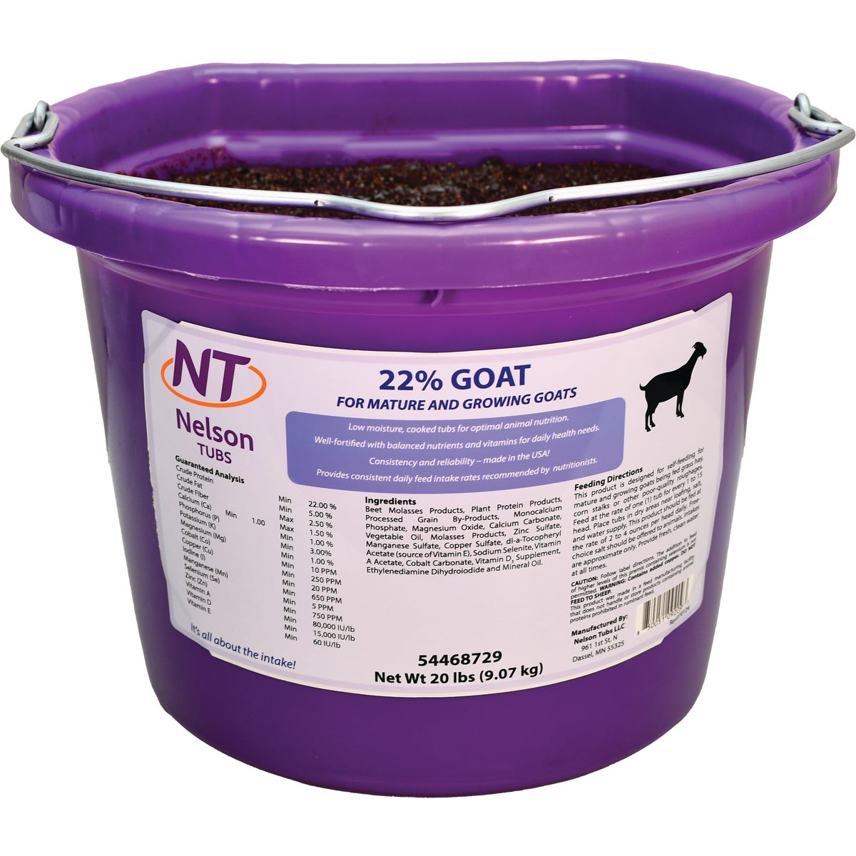 Nelson Tubs 22% Goat 20 Lb. Feed Supplement
