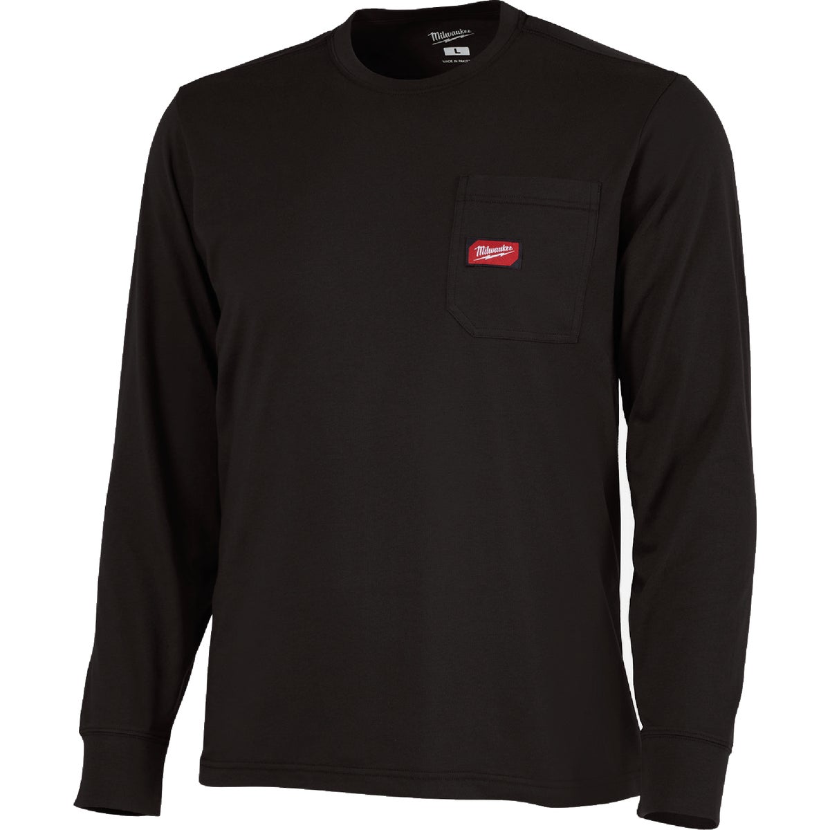 Milwaukee XL Black Long Sleeve Heavy-Duty Pocket T-Shirt