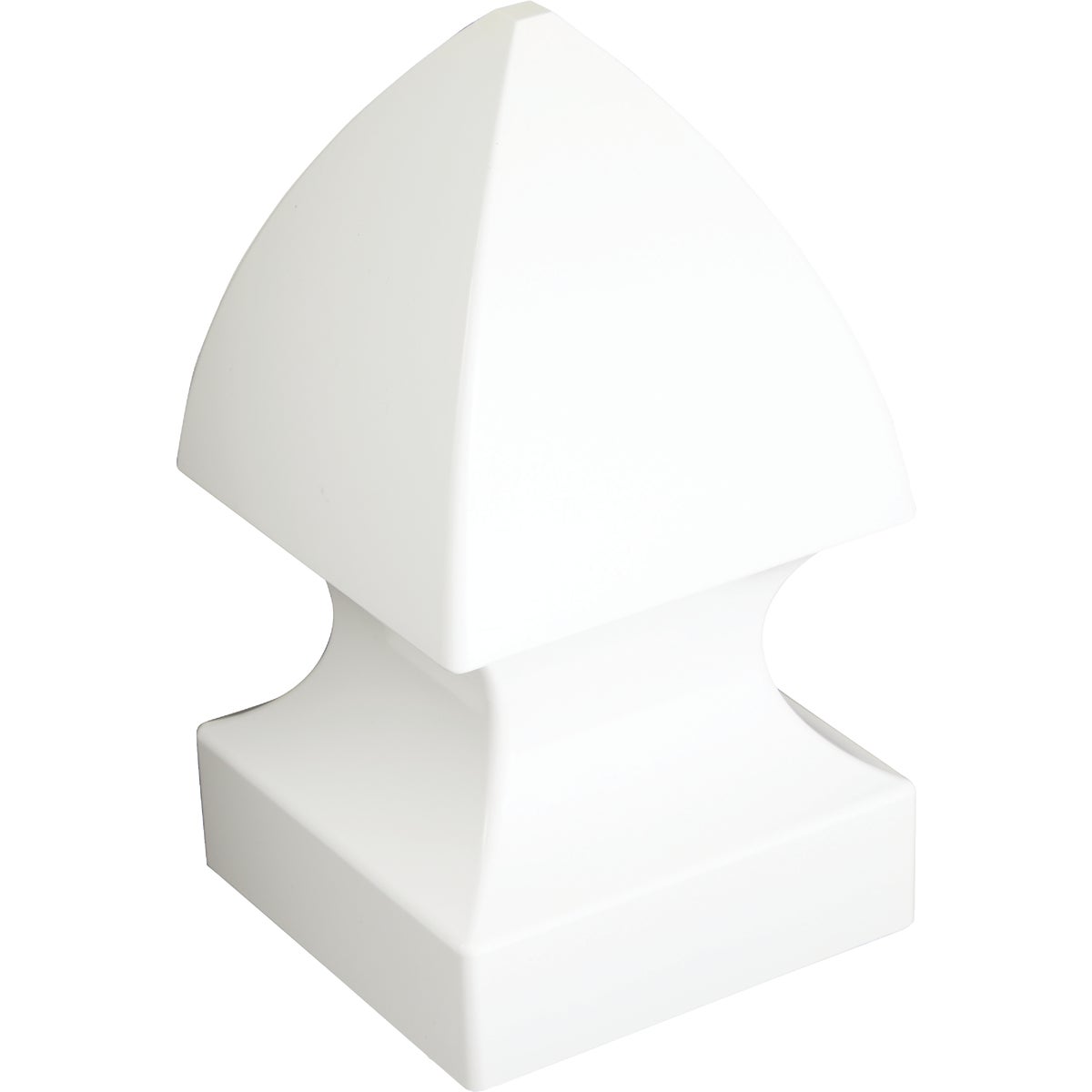5 In. x 5 In. White Gothic Vinyl Post Cap