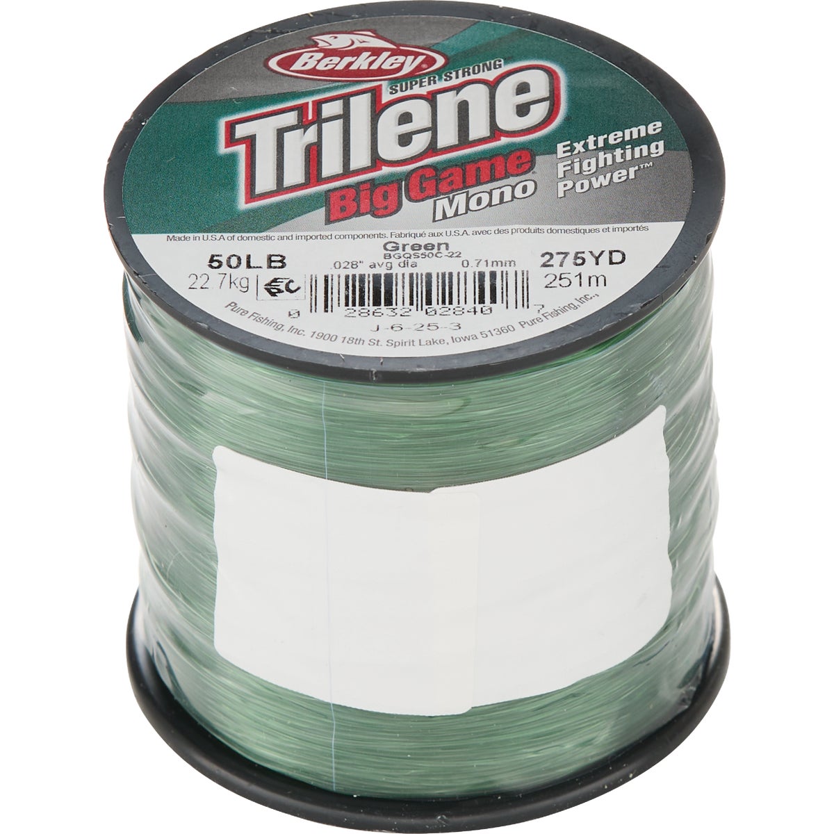 Berkley Trilene Big Game 50 Lb. 275 Yd. Green Monofilament Fishing Line