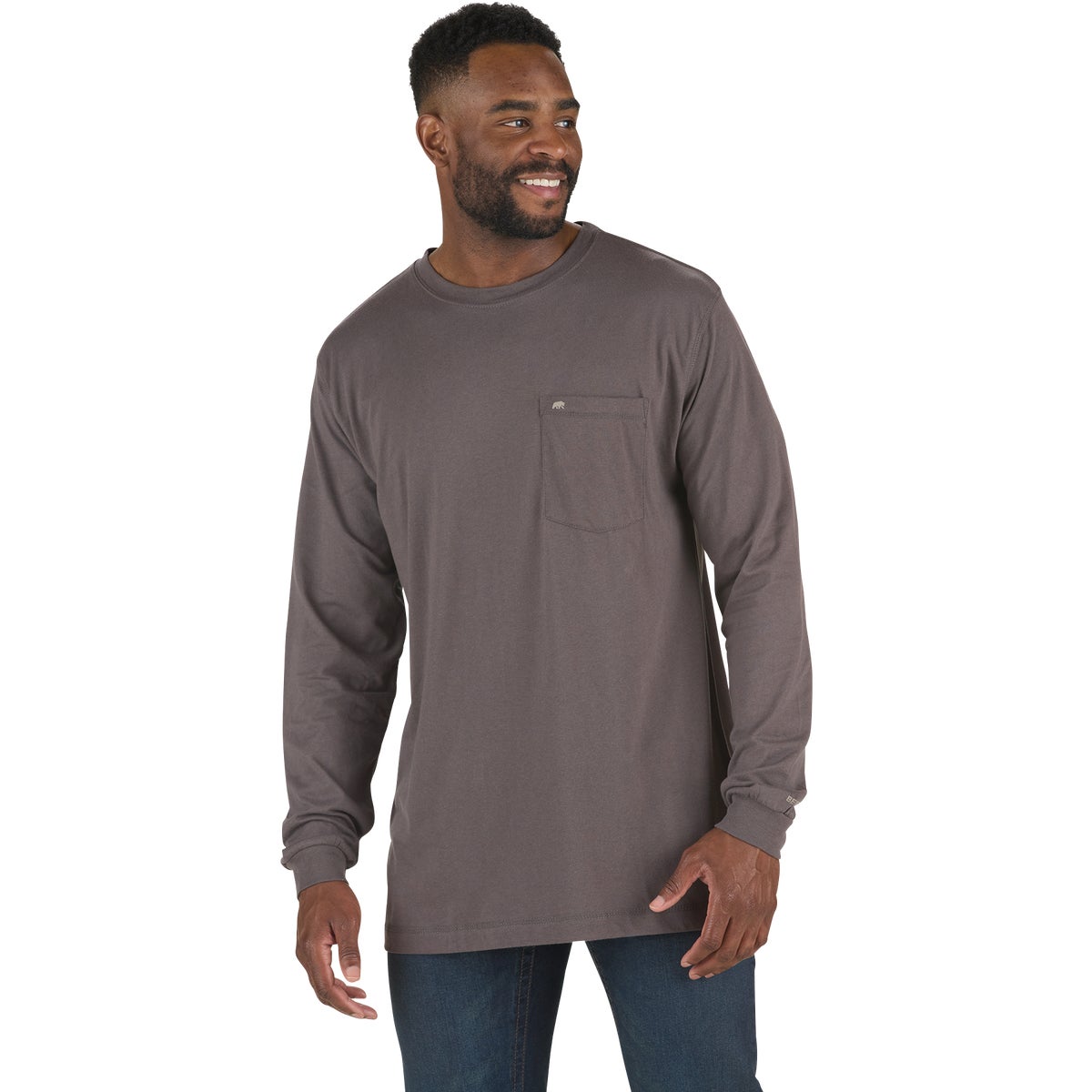 Berne Performance Men's XL Slate Gray Long Sleeve Pocket T-Shirt
