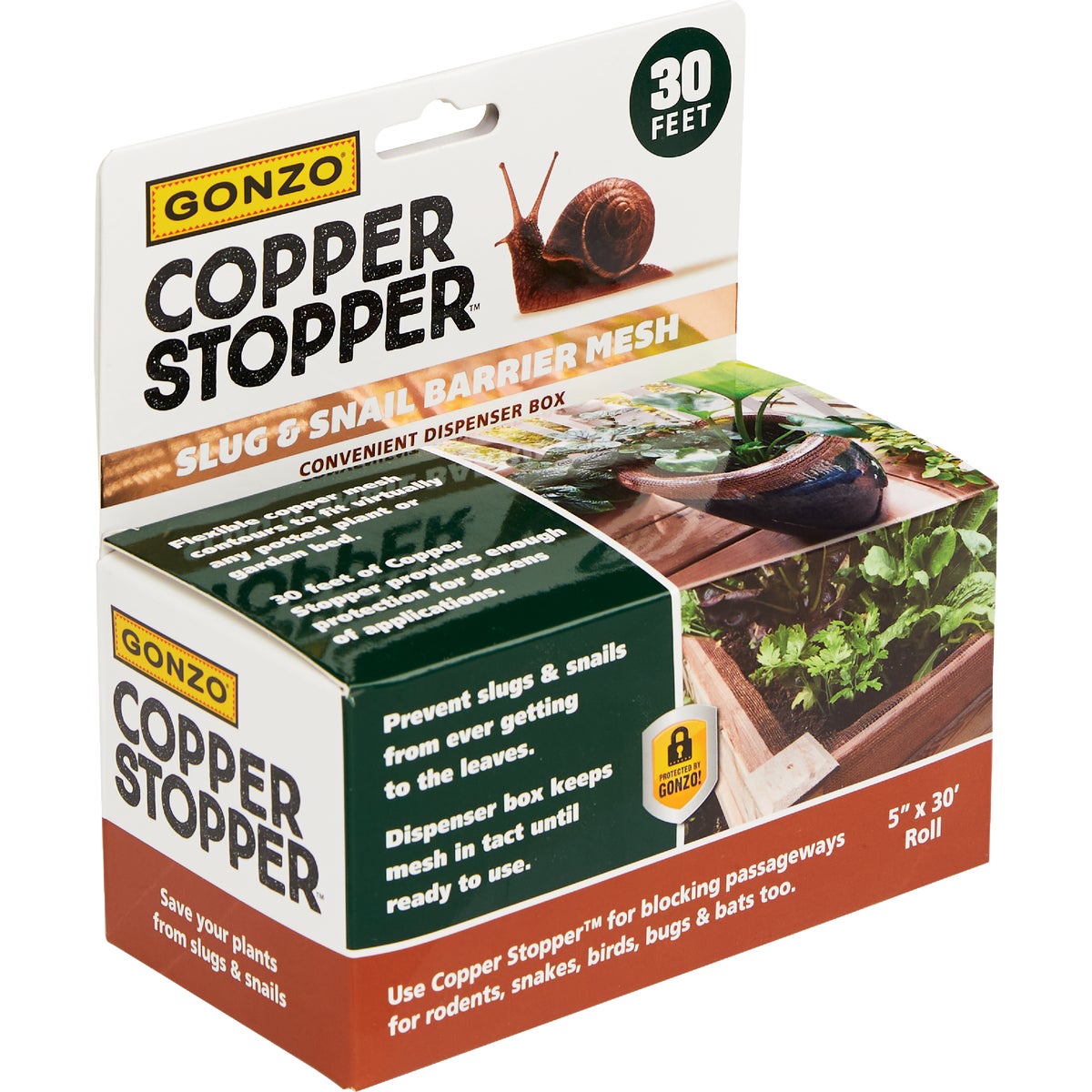 Gonzo Copper Stopper 5 In. x 30 Ft. Slug & Snail Copper Mesh