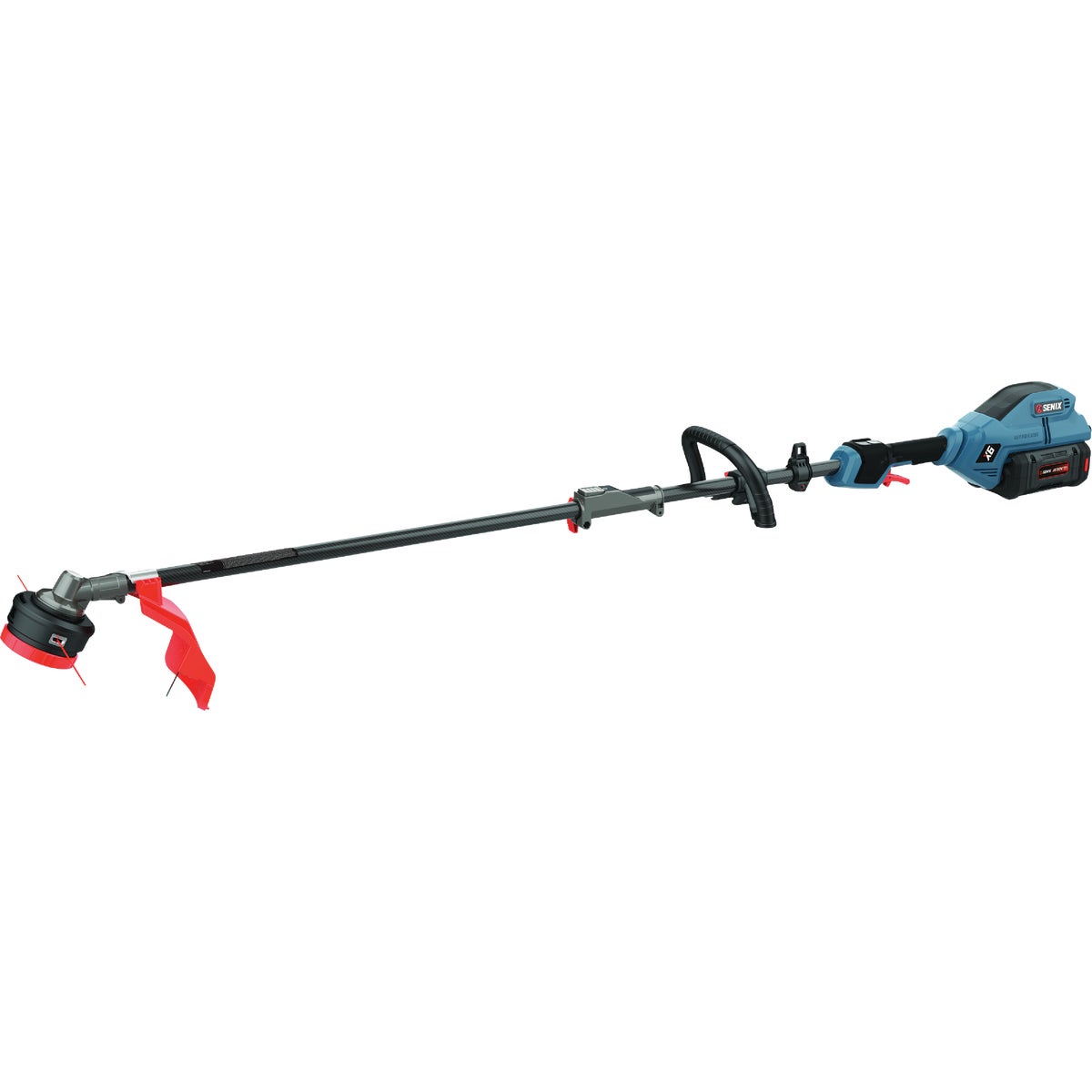 Senix X6 60V Max 16 In. Brushless Attachment Capable Carbon Fiber Shaft Cordless String Trimmer Kit with Battery & Charger