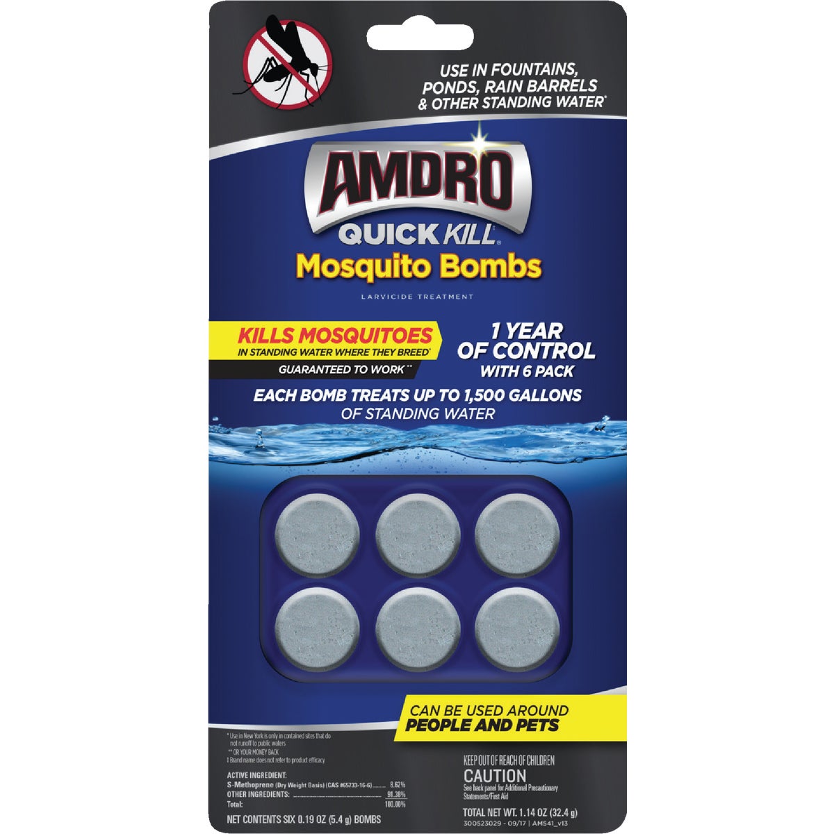 Amdro Quick Kill Ready To Use Tablet Mosquito Bombs, (6-Pack)