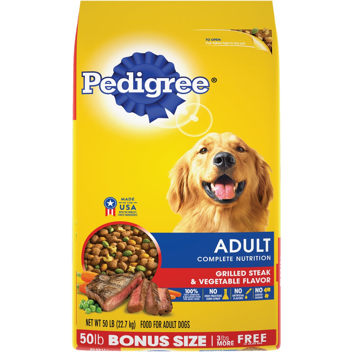 Pedigree Complete Nutrition 50 Lb. Grilled Steak & Vegetable Adult Dry Dog Food