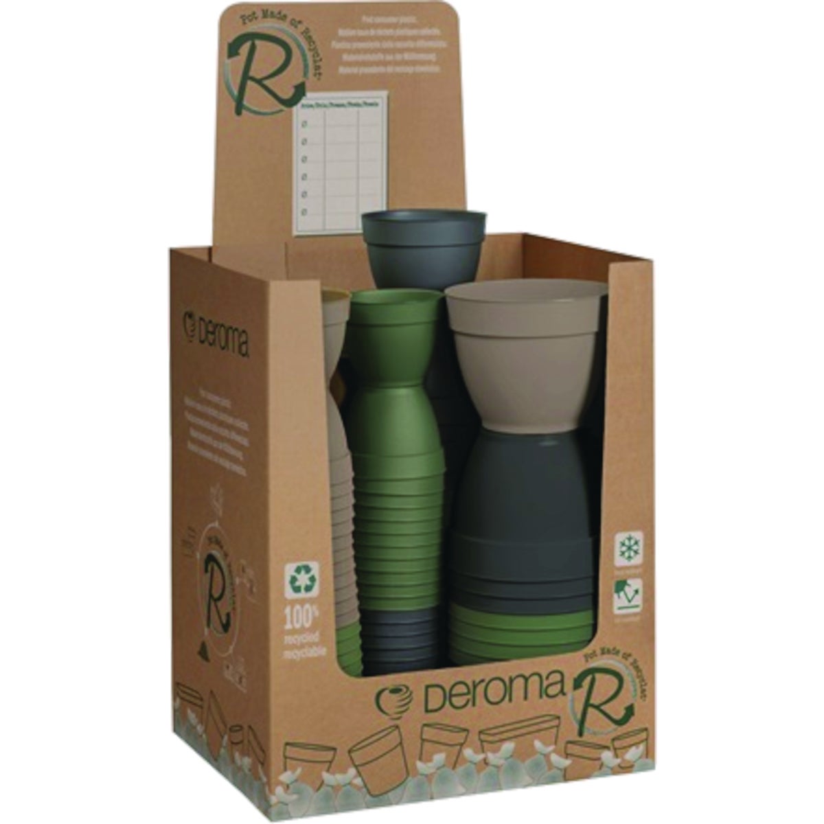 Deroma Ninfea Plastic Planter Mini Planter Display (105-Piece)