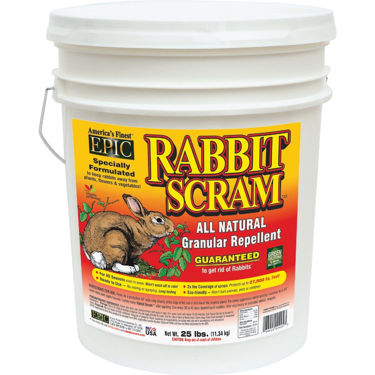 Rabbit Scram 25 Lb. Granular Organic Rabbit Repellent
