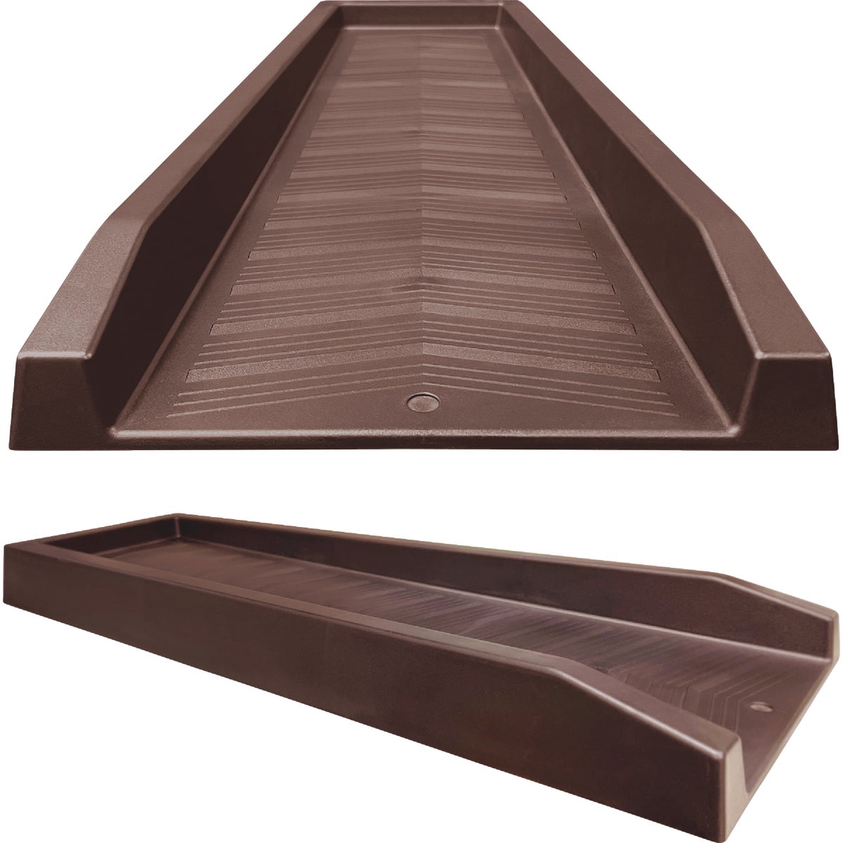 Master Mark 11 In. W. x 2.25 In. H. x 22.90 In. L. Chocolate Chevron Splash Block