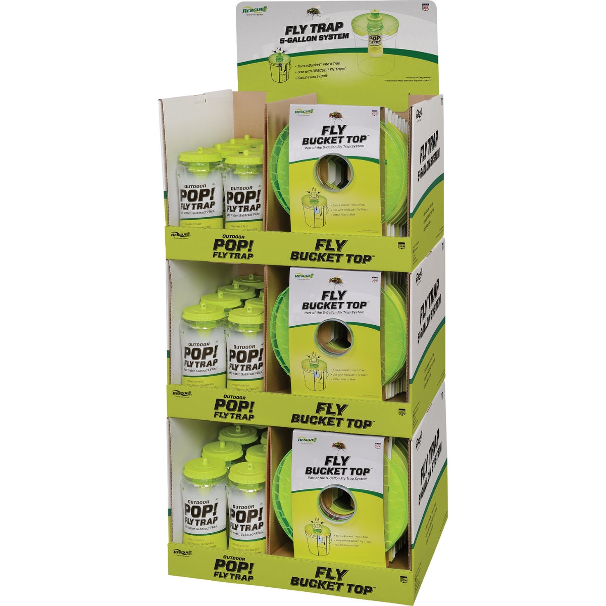Fly Bucket Top & POP! Fly Trap Display (24-Count)