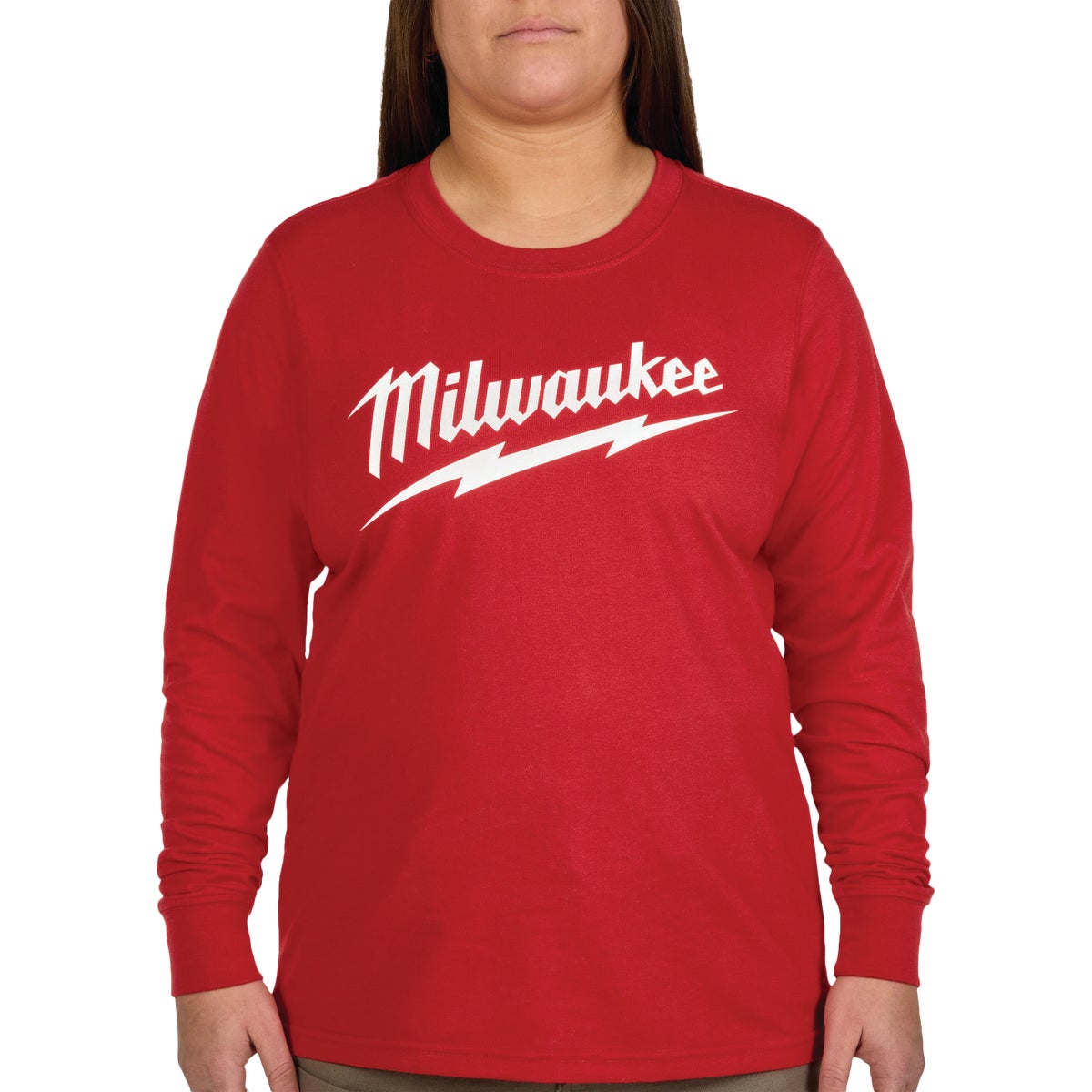 Milwaukee GRIDIRON Women's Small Red Long Sleeve Logo T-Shirt