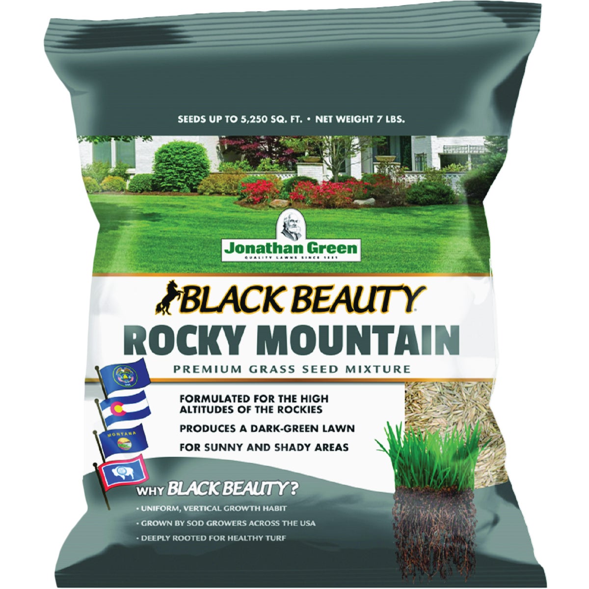 Jonathan Green Black Beauty Rocky Mountain 3 Lb. 2250 Sq. Ft. Coverage Tall Fescue Grass Seed