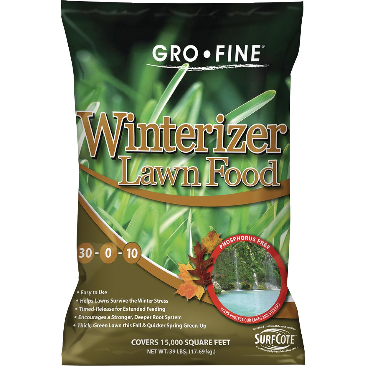 Gro-Fine 39 Lb. 15,000 Sq. Ft. 30-0-10 Winterizer Fall Fertilizer
