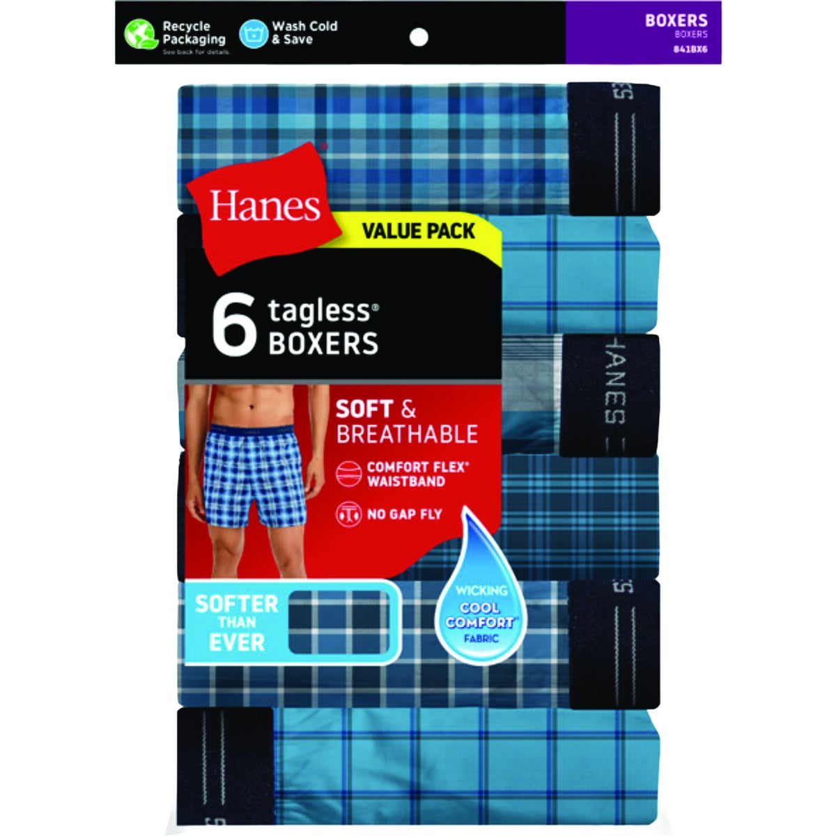 Hanes Men's XL Woven Multi-Color Boxer (6-Pack)