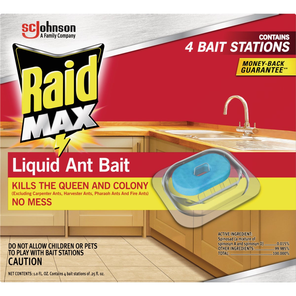 Raid Max 0.25 Oz. Liquid Ant Bait Station (4-Pack)