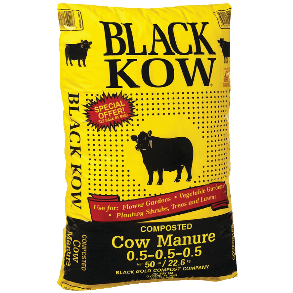 1CUFT BLACK KOW MANURE