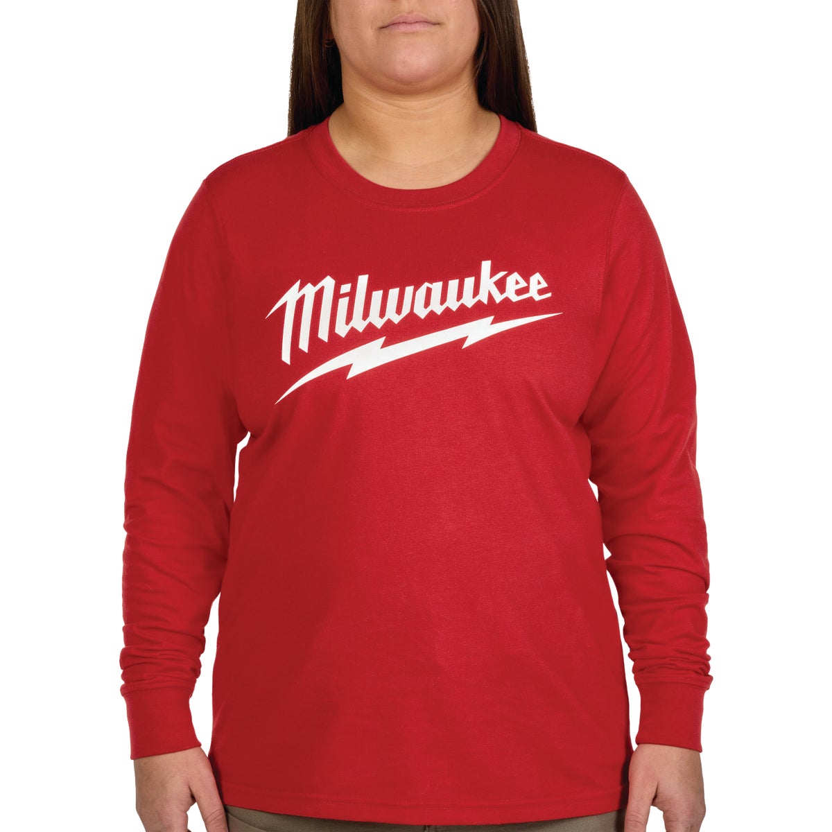 Milwaukee GRIDIRON Women's XL Red Long Sleeve Logo T-Shirt