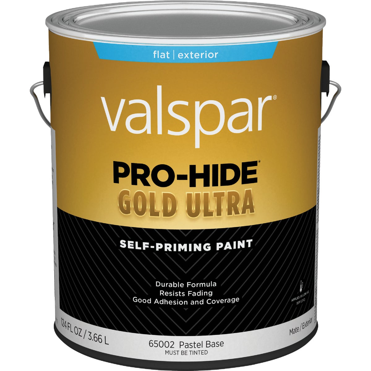 Valspar Pro-Hide Gold Ultra Latex Flat Exterior House Paint, Pastel Base, 1 Gal.