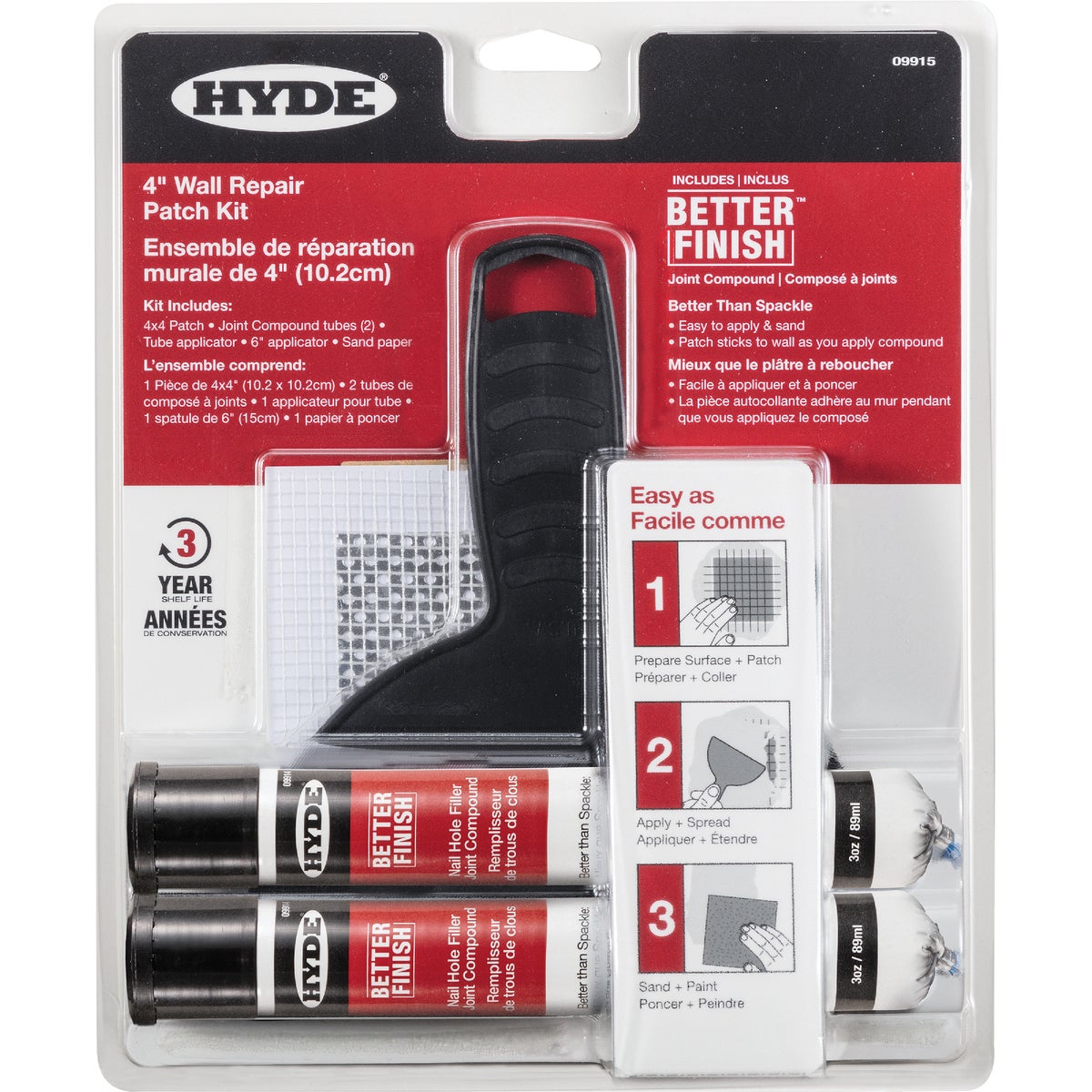 Hyde Better Finish Wall Repair Patch Kit (6-Piece)